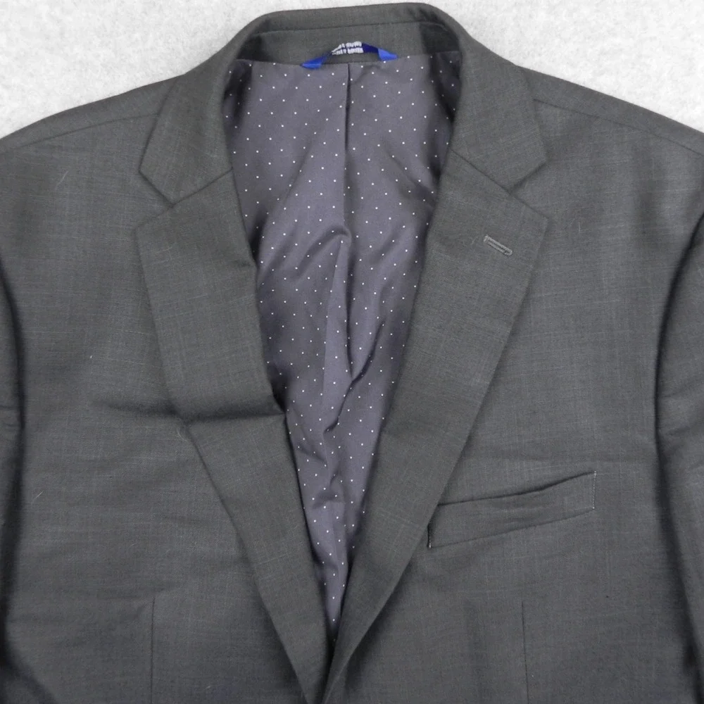 Apt. 9 Blazer Mens 44L Slim Fit Premier Flex Charcoal Gray Stretch Suit Jacket